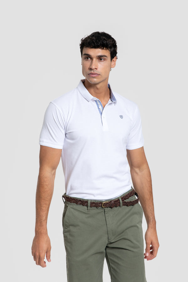 Polo Relieve Blanco