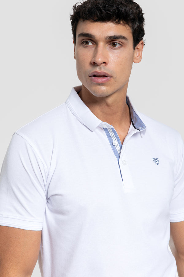 Polo Relieve Blanco