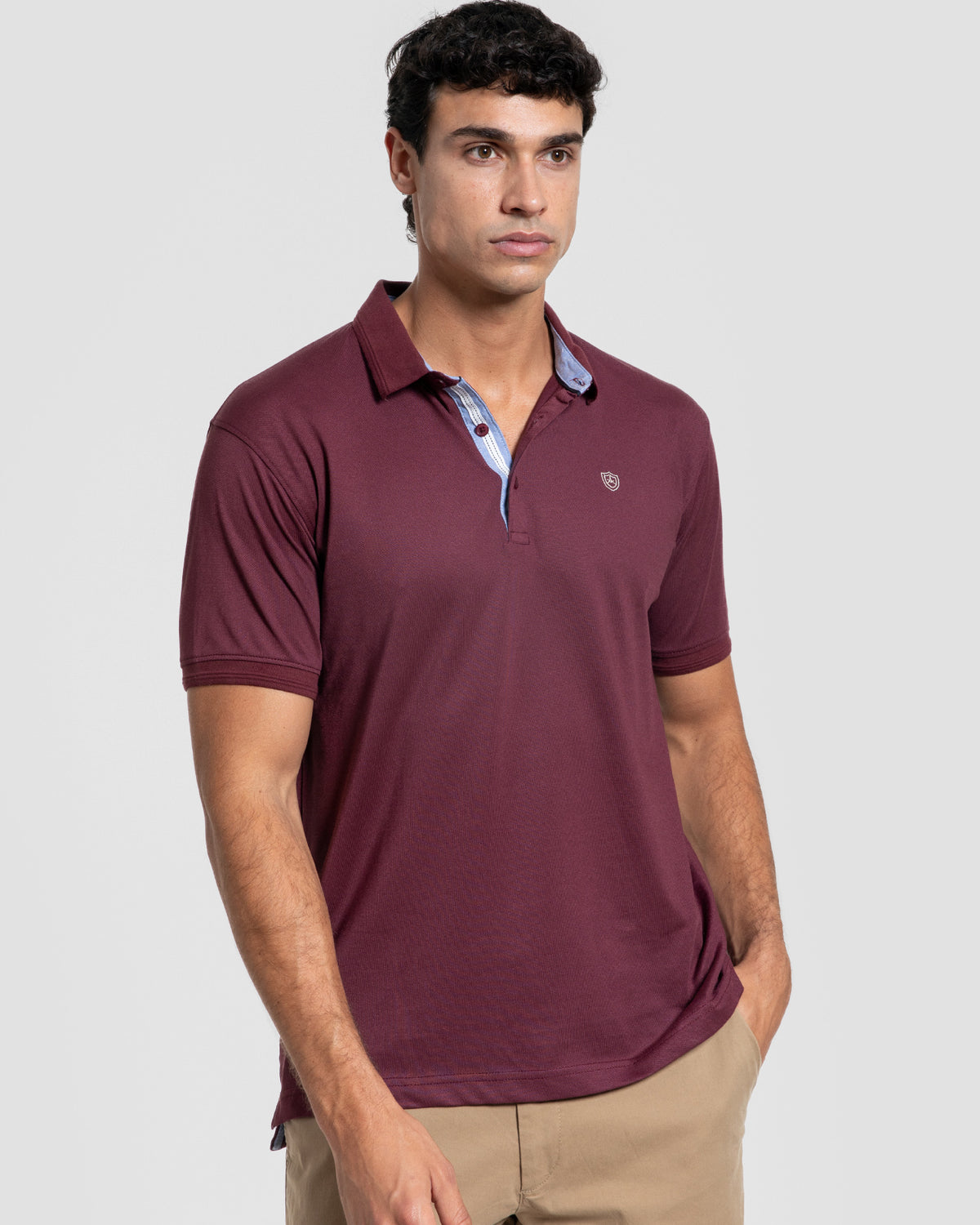 Polo Relevo Bordô