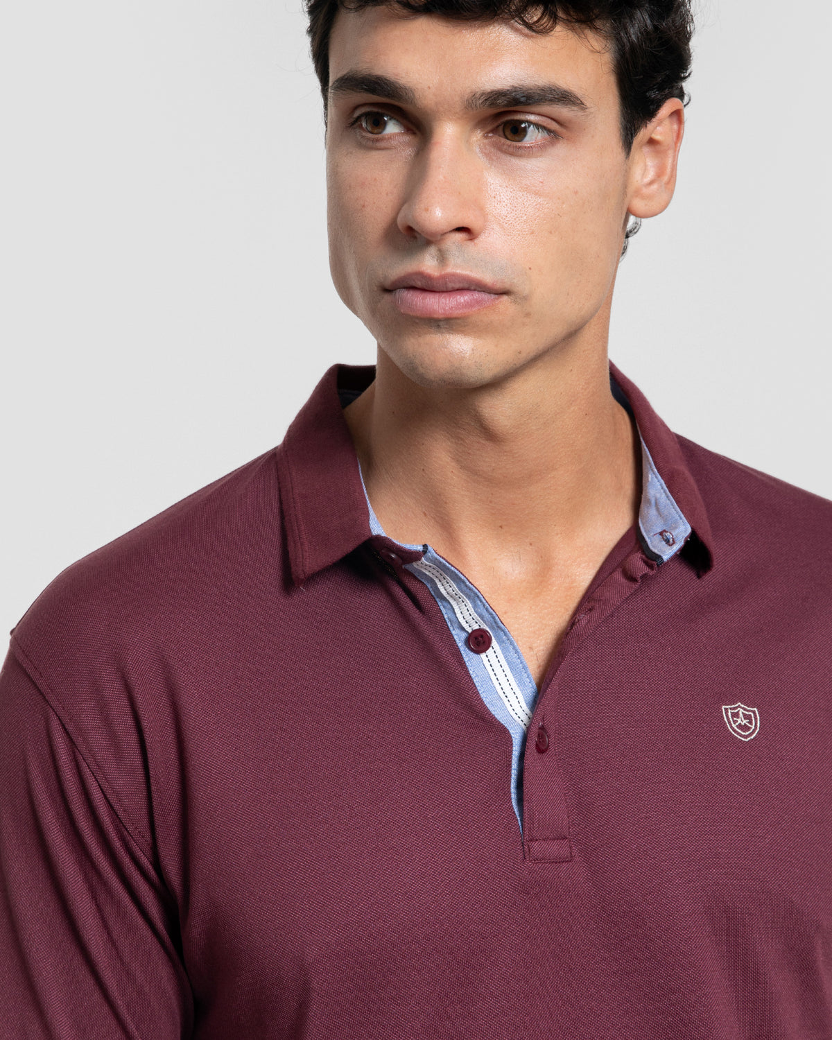 Polo Relevo Bordô
