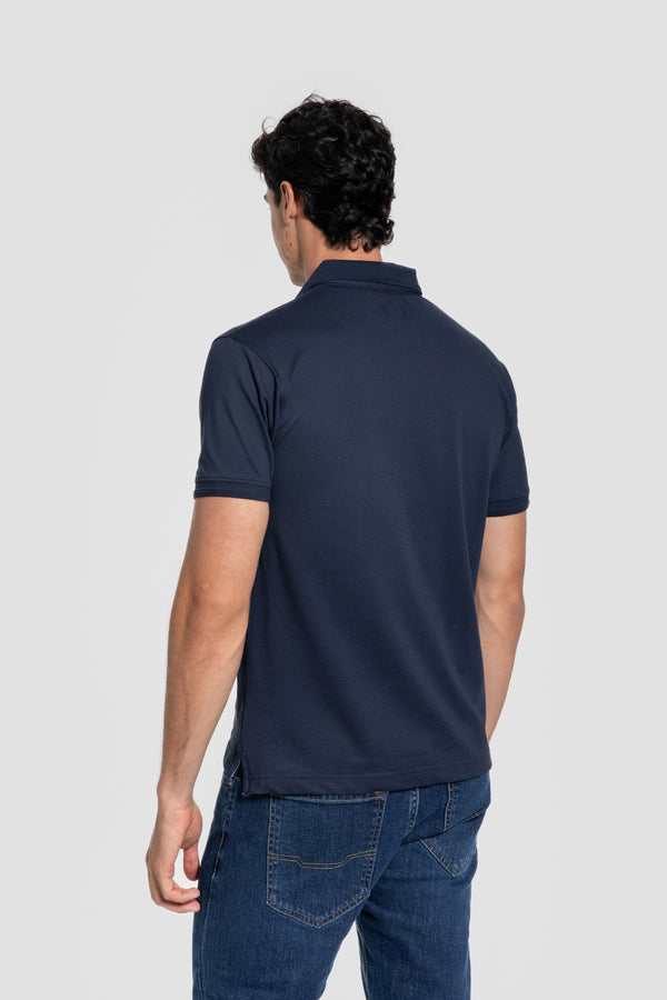Polo Relieve Azul Marino