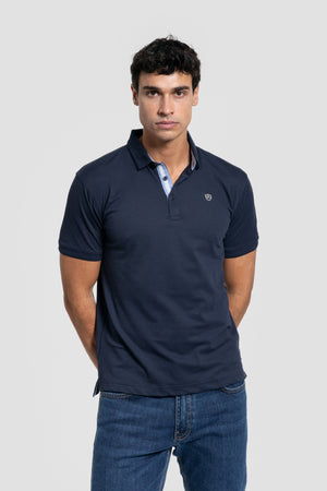 Polo Relieve Azul Marino