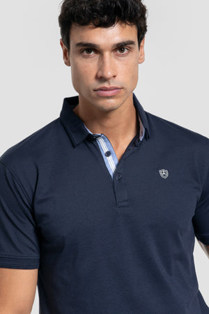Polo Relieve Azul Marino