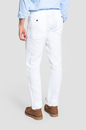 Toronto 100% Linen Pants -0.34317 - WHITE