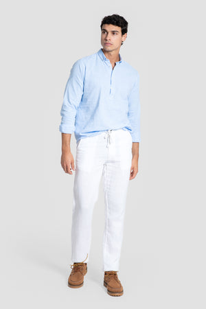 Toronto 100% Linen Pants -0.34317 - WHITE