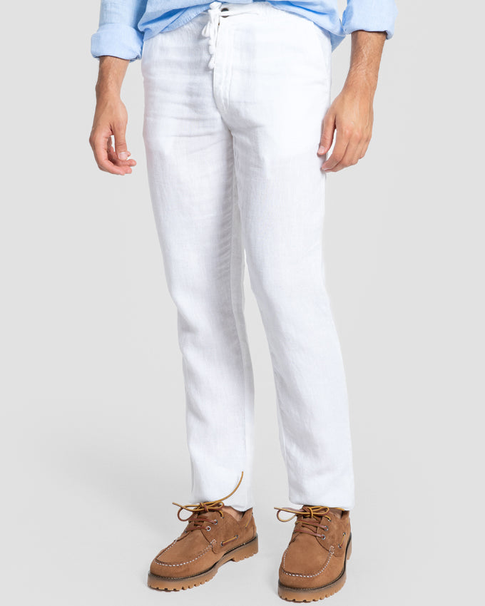 Pantalón Lino 100% Blanco