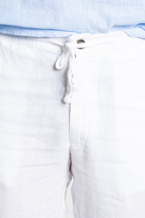 Toronto 100% Linen Pants -0.34317 - WHITE