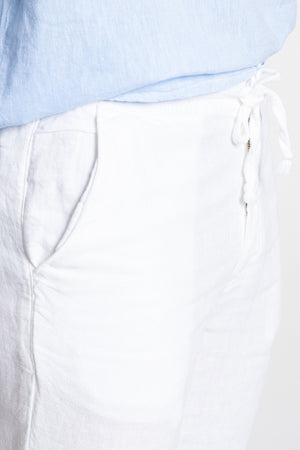 Toronto 100% Linen Pants -0.34317 - WHITE