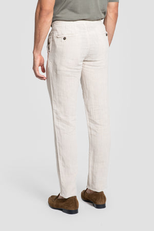 100% Linen Toronto Pants - OFF-WHITE