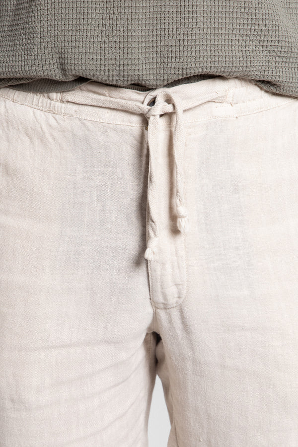 100% Linen Toronto Pants - OFF-WHITE