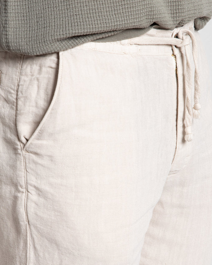 Pantalón Lino 100% Beige