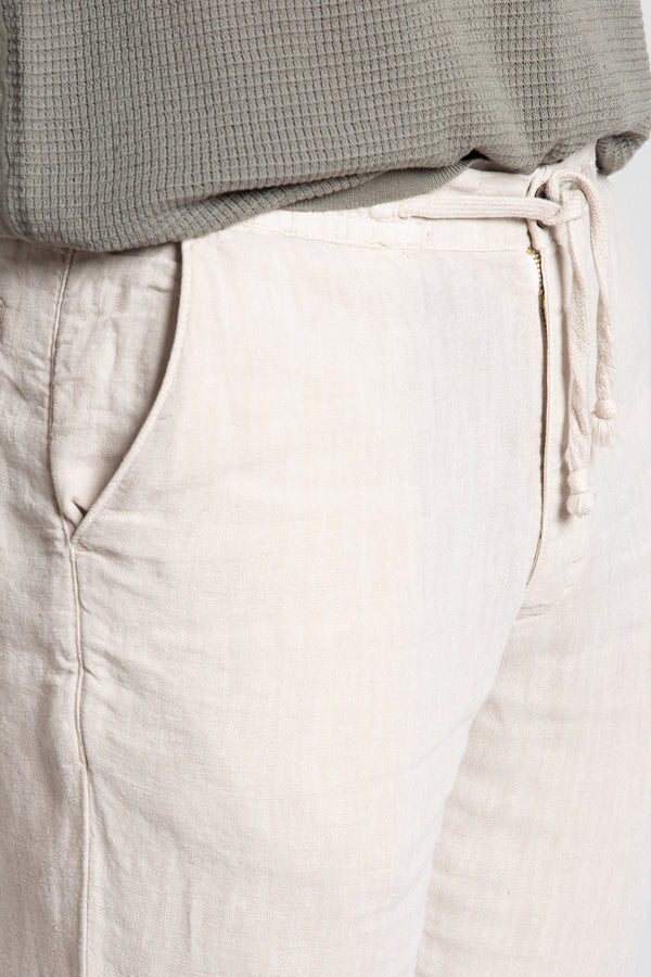 100% Linen Toronto Pants - OFF-WHITE