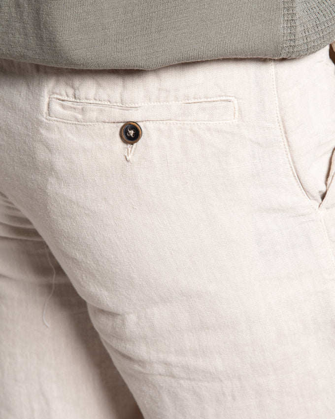Pantalón Lino 100% Beige
