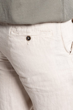 100% Linen Toronto Pants - OFF-WHITE