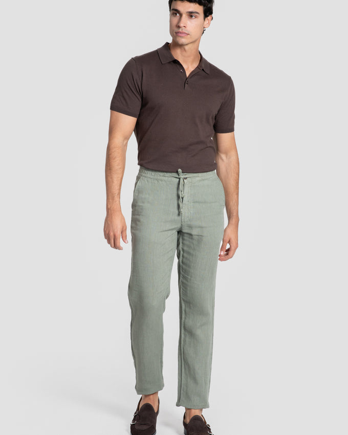 Pantalón Lino 100% Kaki