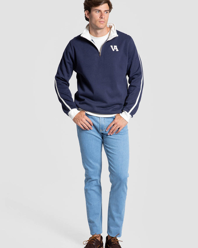 Sudadera Vivos Contraste Marino