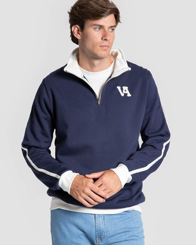 Sudadera Vivos Contraste Marino