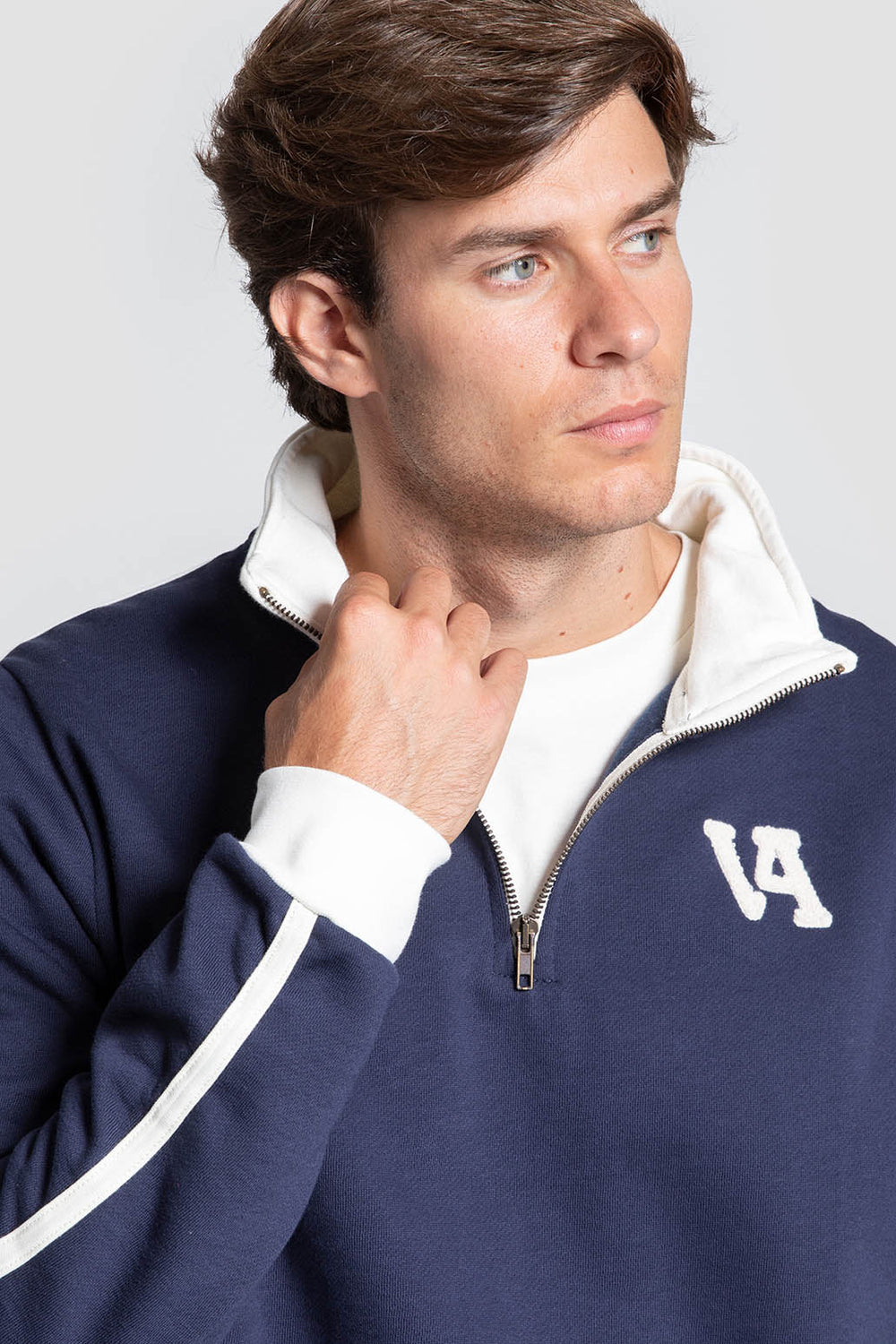 Sudadera Vivos Contraste Marino