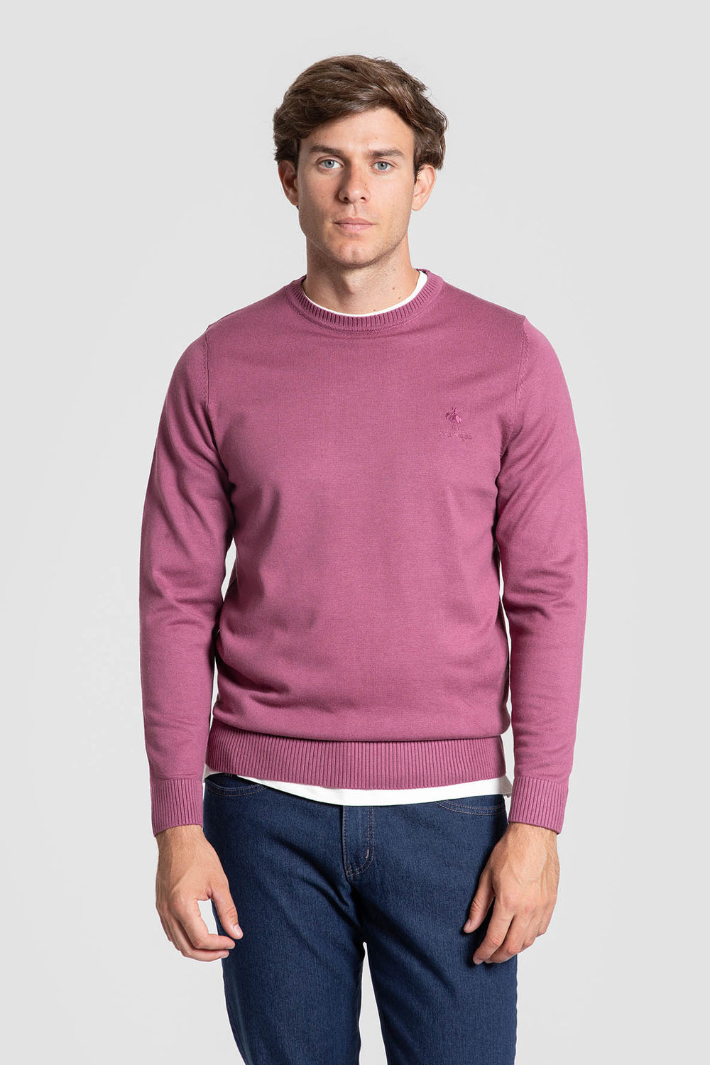 Jersey Caballo Cuello Redondo Buganvilla.