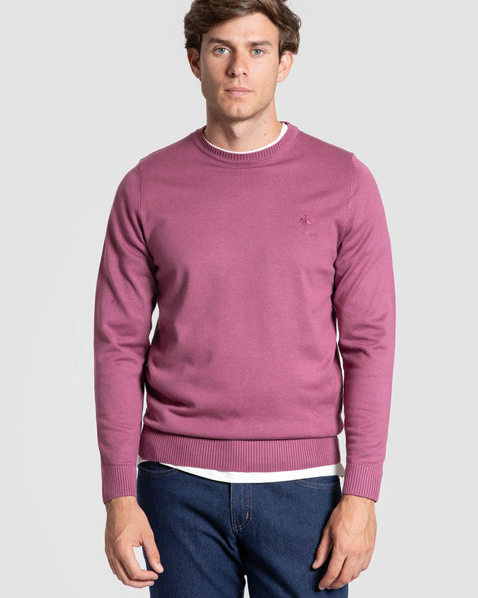 Jersey Caballo Cuello Redondo Buganvilla.