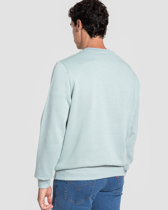 Sudadera verde agua con bolsillo canguro