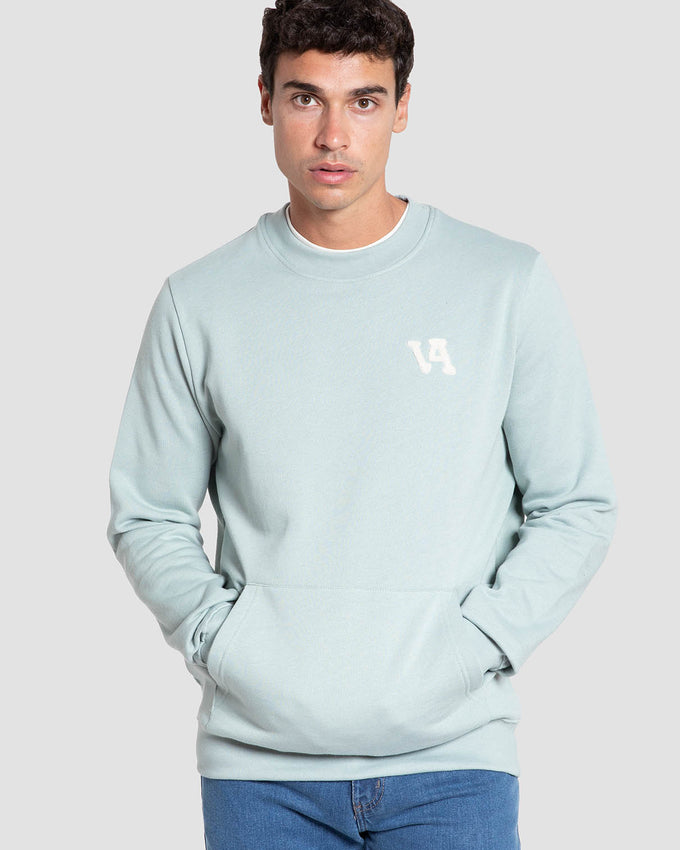 Sudadera verde agua con bolsillo canguro