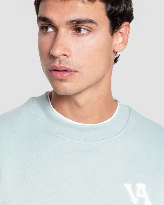 Sudadera verde agua con bolsillo canguro