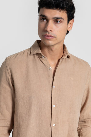 Camel Linen Shirt