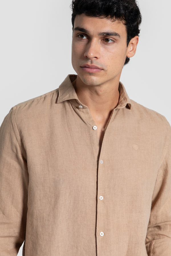 Camel Linen Shirt