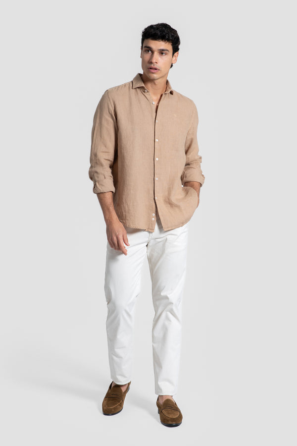Camel Linen Shirt
