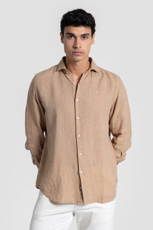 Camel Linen Shirt