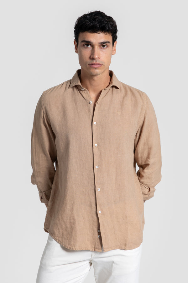 Camel Linen Shirt
