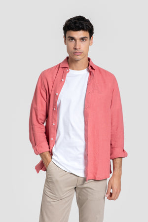 Camisa Lino Coral
