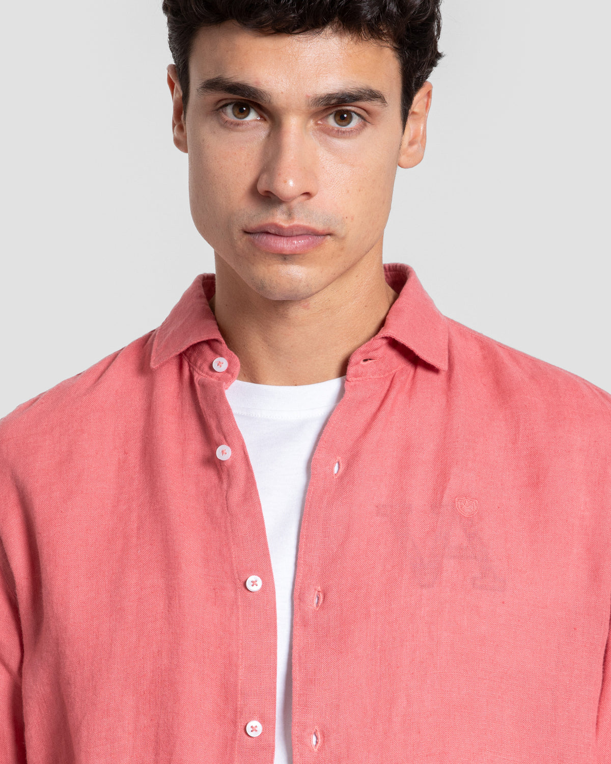 Camisa Linho Coral