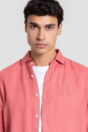 Camisa Lino Coral