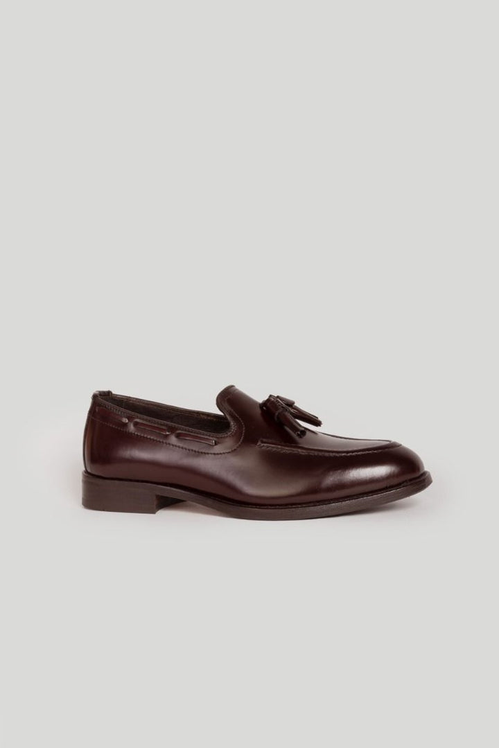 MATTE BURGUNDY TASSEL DRESS SHOE