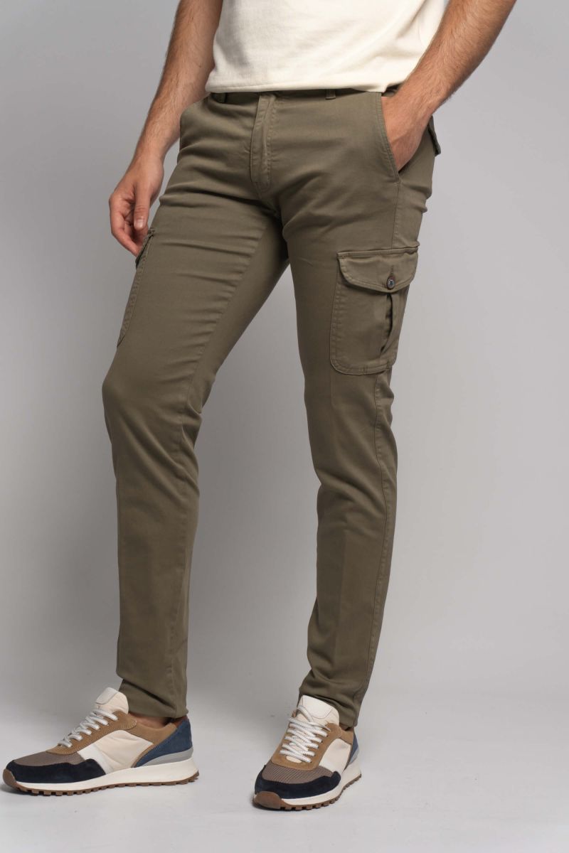 CHINO CARGO PLAQUE KHAKI