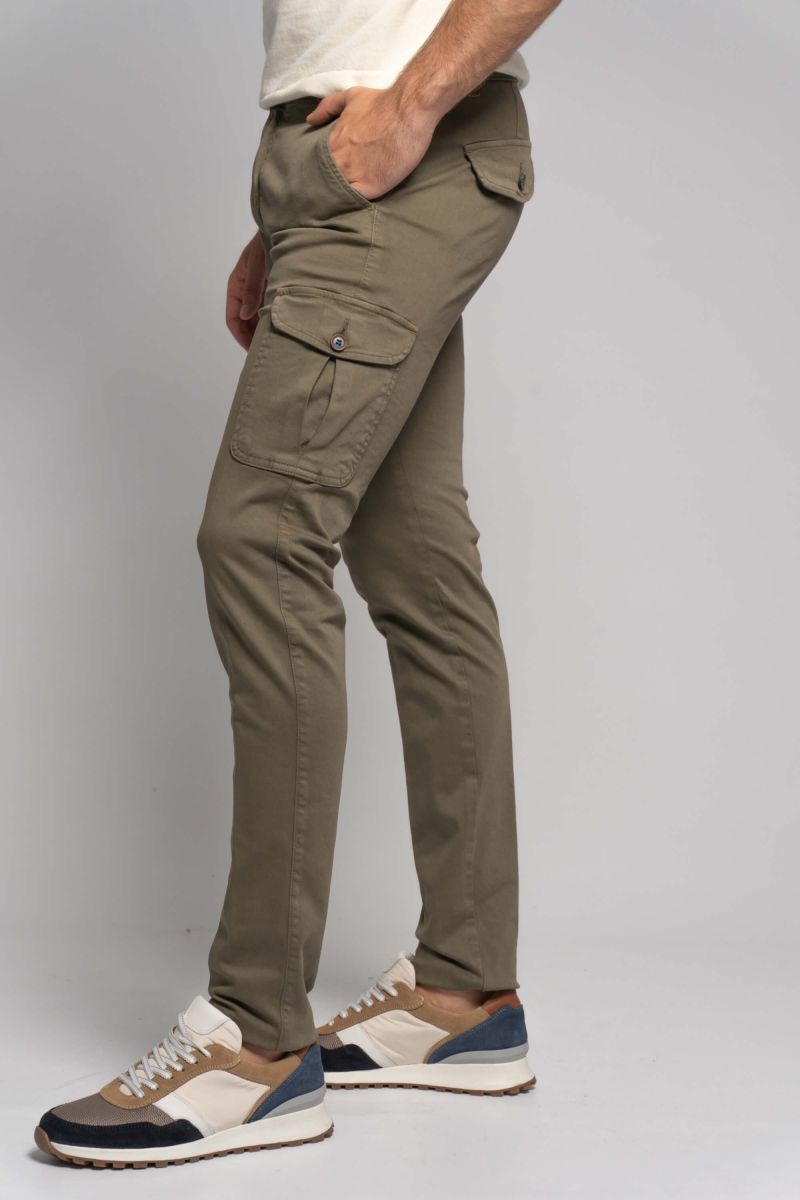 CHINO CARGO PLAQUE KHAKI