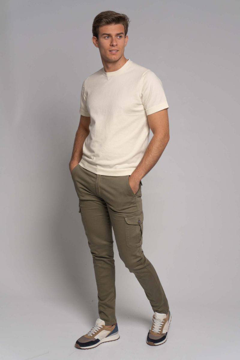 CHINO CARGO PLAQUE KHAKI