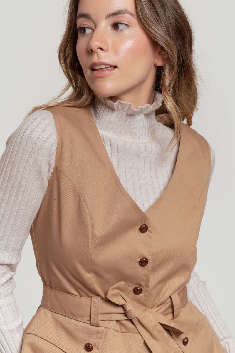 Chaleco Romeria Camel
