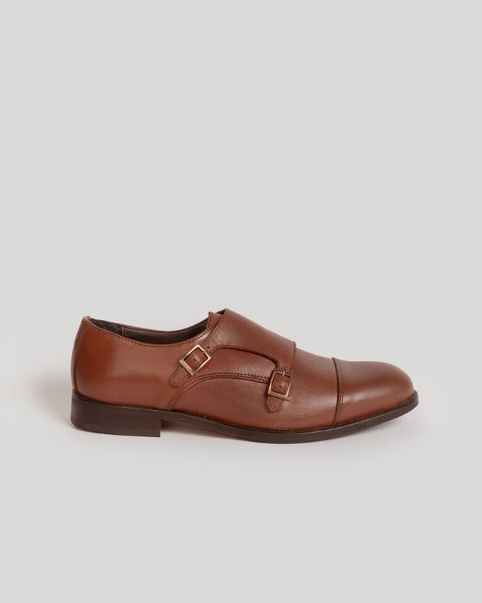 Zapato Vestir Hebilla Marron