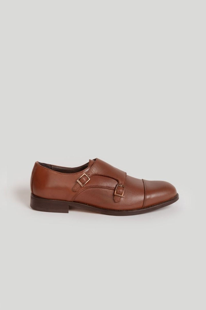 BROWN BUCKLE DRESS SHOE