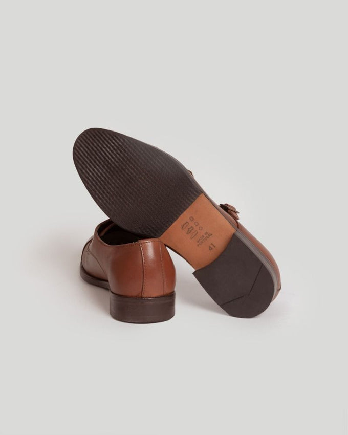 Zapato Vestir Hebilla Marron