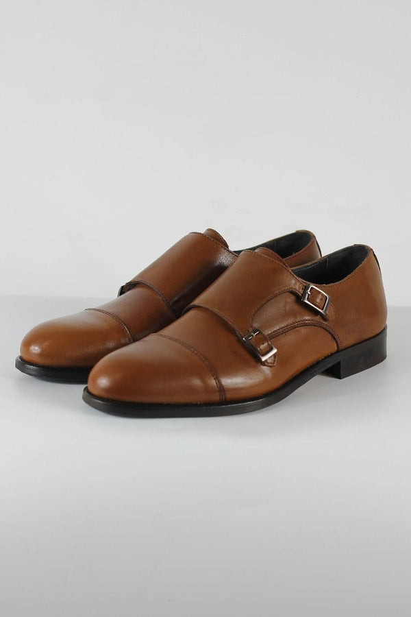 Zapato Vestir Hebilla Camel