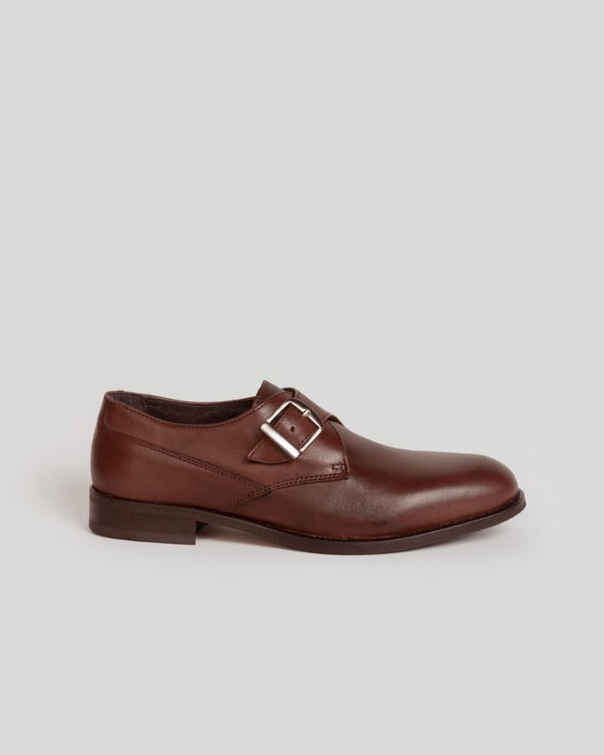 Zapato de Vestir de Hebilla Marrón