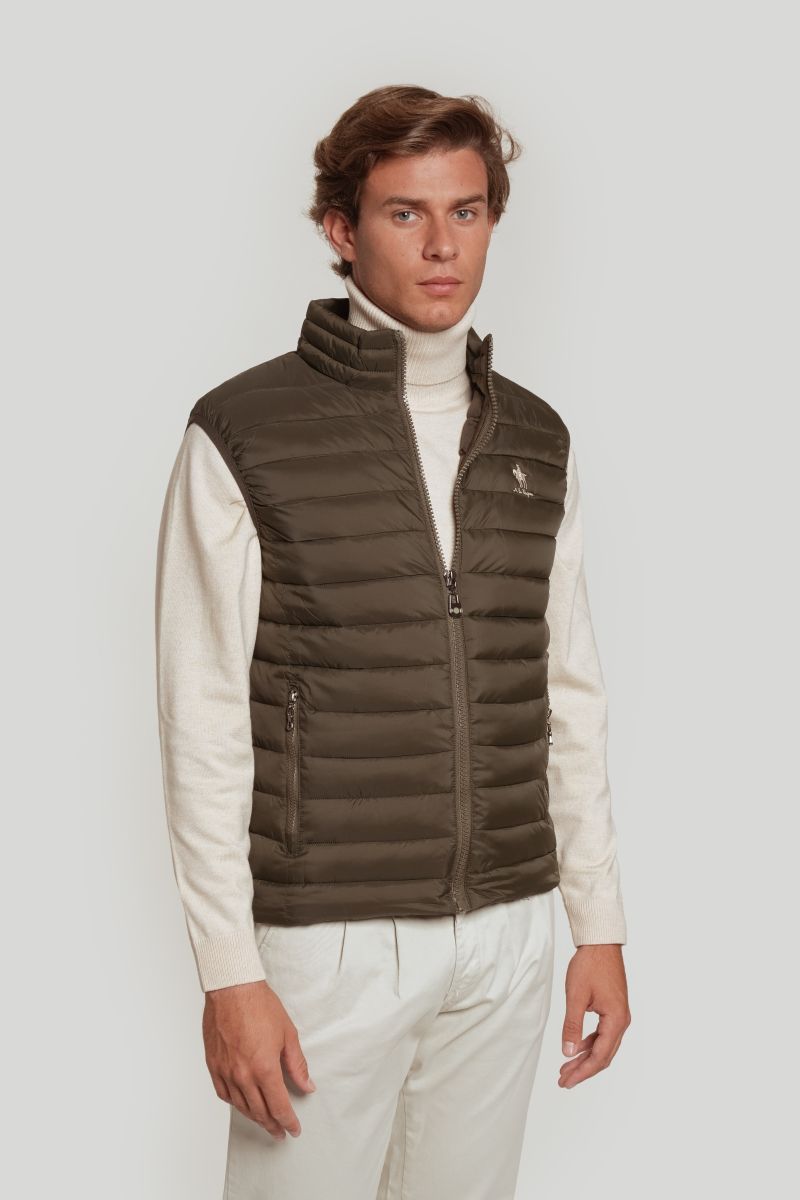 KHAKI HORSE DOWN VEST