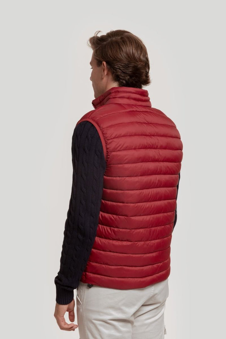 BURGUNDY HORSE FEATHER VEST