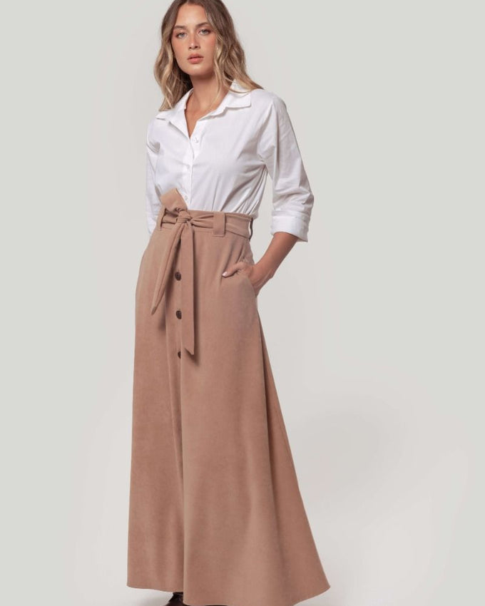Falda Antelina camel