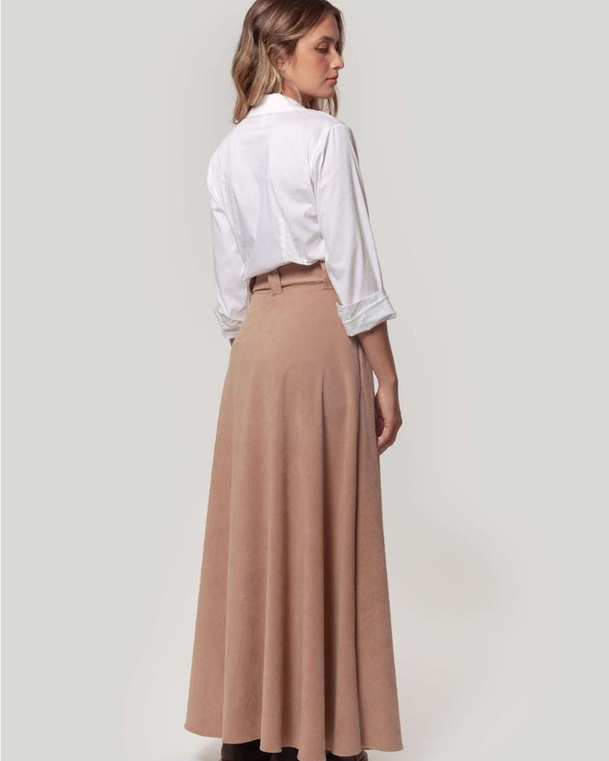 Falda Antelina camel