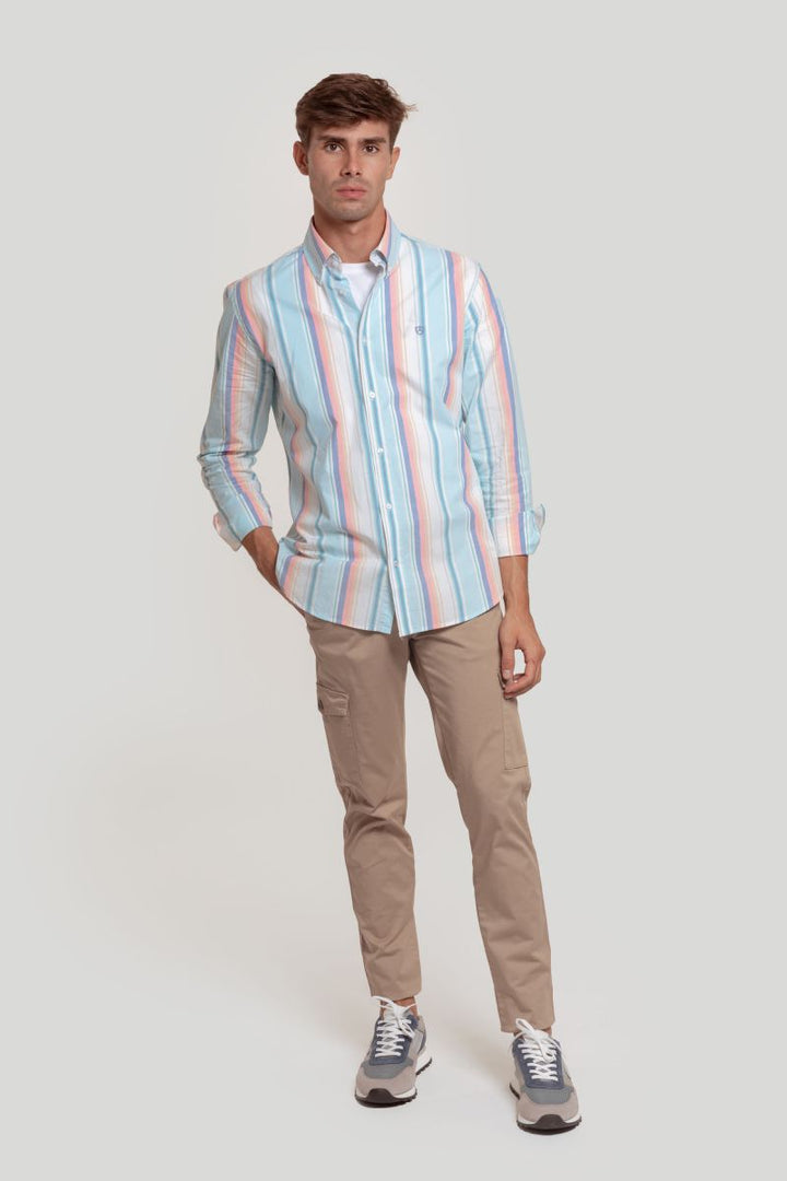 CAMISA DE ALGODÃO MULTI-LISTRADAS